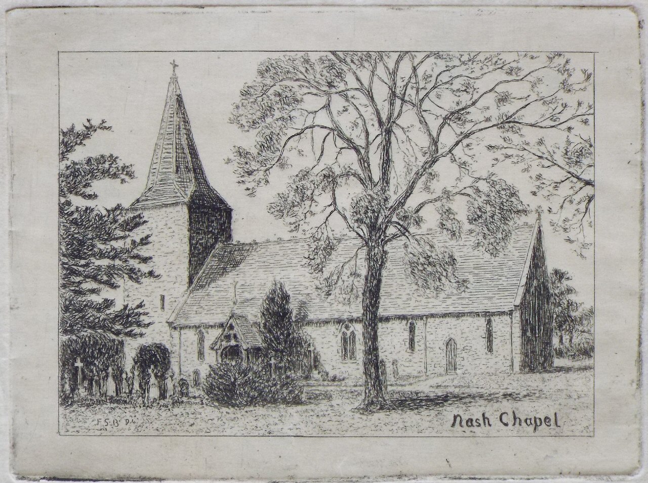 Etching - Nash Chapel - Bayley